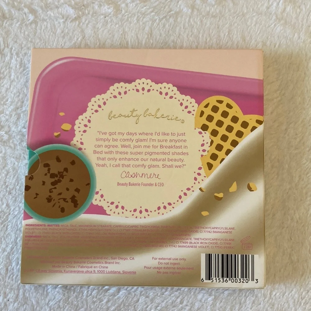 Beauty Bakerie-Breakfast in bed Eyeshadow Palette NWOT